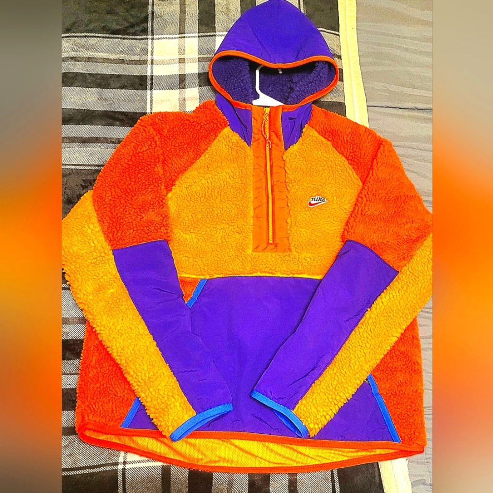 Mens Medium Nike Half Zip Sherpa